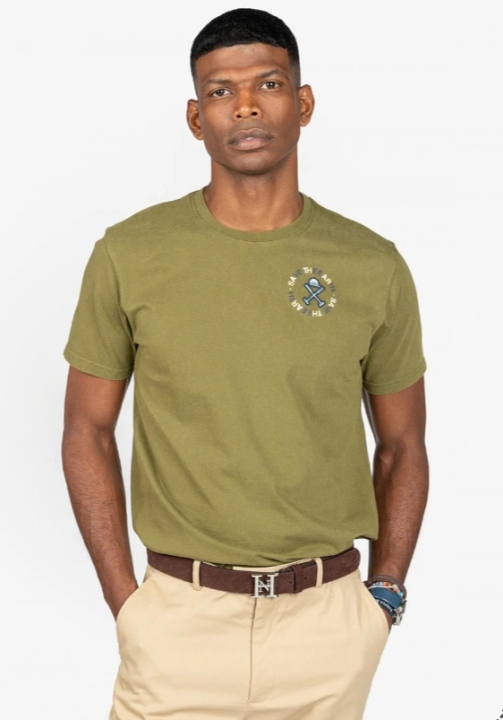 Camiseta Earth verde militar HARPER.
