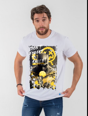 lasal camiseta smile blanco