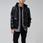 Bomber negra efecto piel SALSA.