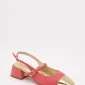 Zapatos coral con punta dorada AZAREY.