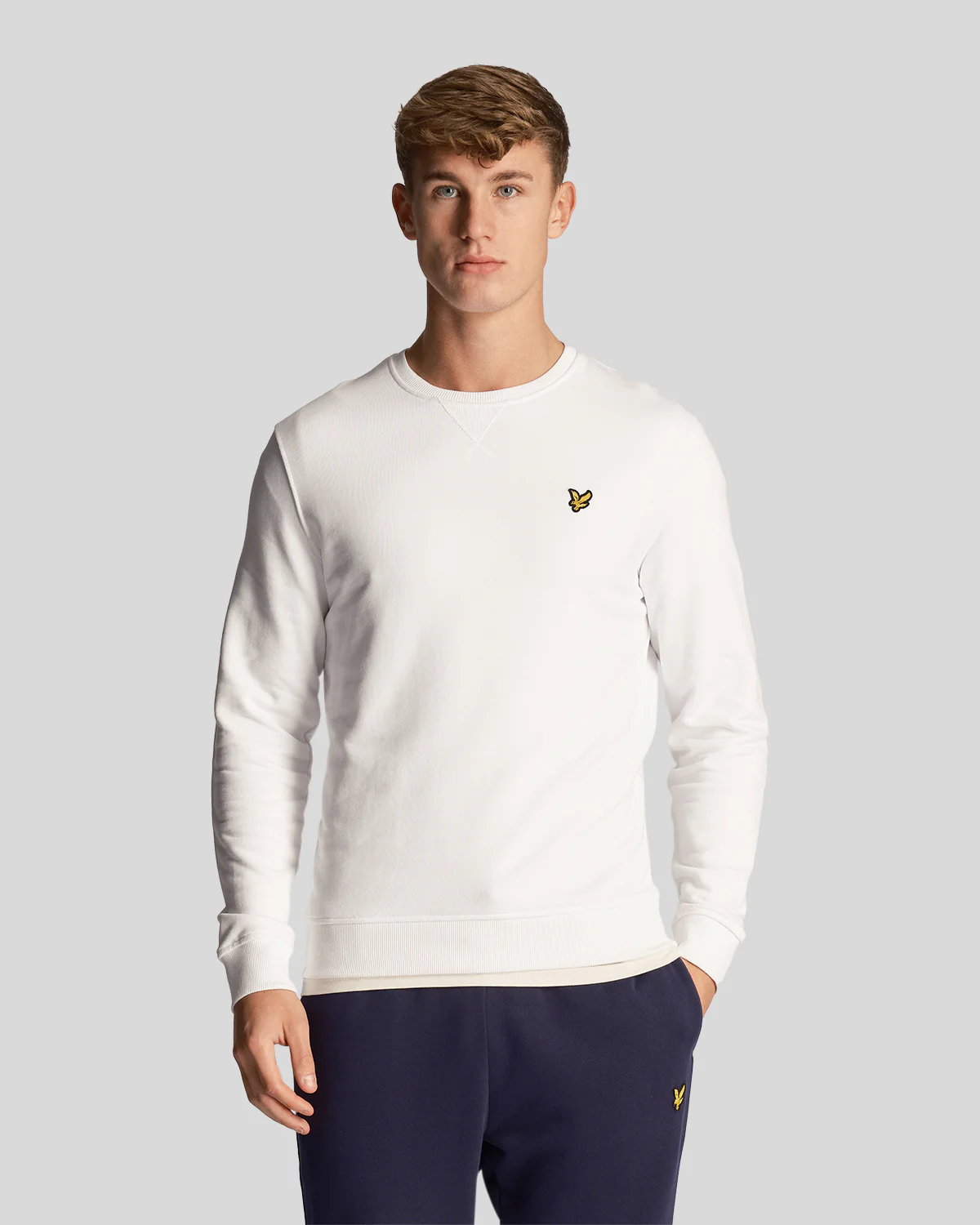 Sudadera cuello redondo blanca LYLE SCOTT.