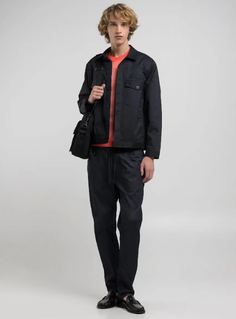 Chaqueta camisera Regular Fit azul marino oscuro REPLAY.