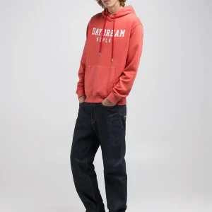 Sudadera con capucha y estampado letras REPLAY.