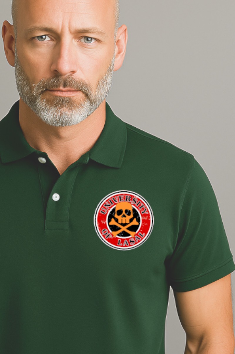polo-de-hombre-lasal-university-verde-botella
