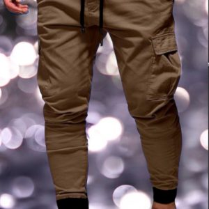 Pantalón jogger PLASTIC tabaco LASAL.