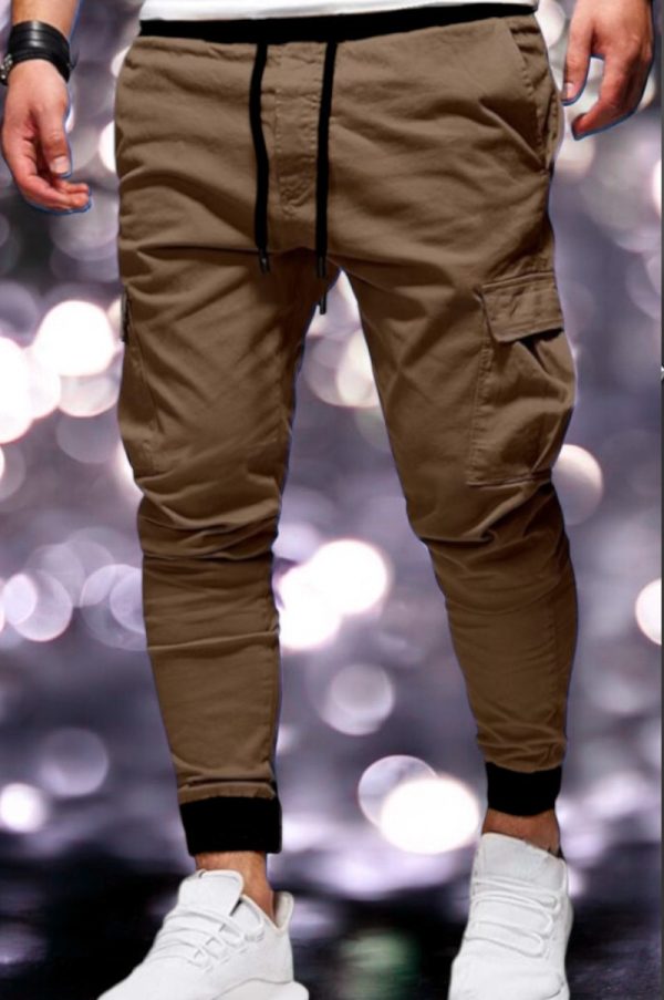 pantalon-de-hombre-jogger-cargo-lasal-plastic-tabaco (1) Pantalón jogger PLASTIC tabaco LASAL.
