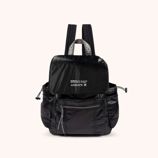 Mochila negra para portátil poliamida reciclada MUNICH.