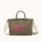 Bolso Bandolera de algodón reciclado Scuba khaki MUNICH.