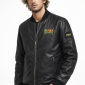 Chaqueta Bomber negra polipiel POCH GARMENTS.
