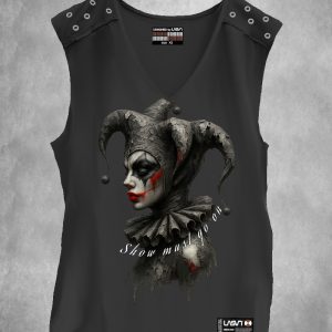 Camiseta Show negro desgastado LASAL.