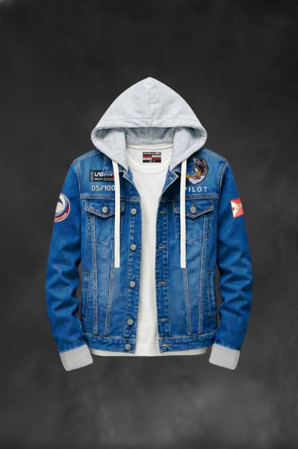 cazadora-vaquera-de-hombre-lasal-f-16-azul Cazadora vaquera F-16 azul LASAL.