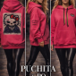 Sudadera fucsia Kity Punk PUCHITA BY PO