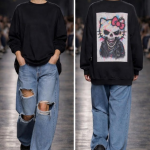 Sudadera negra Skull Hello Kity PUCHITA BY PO.